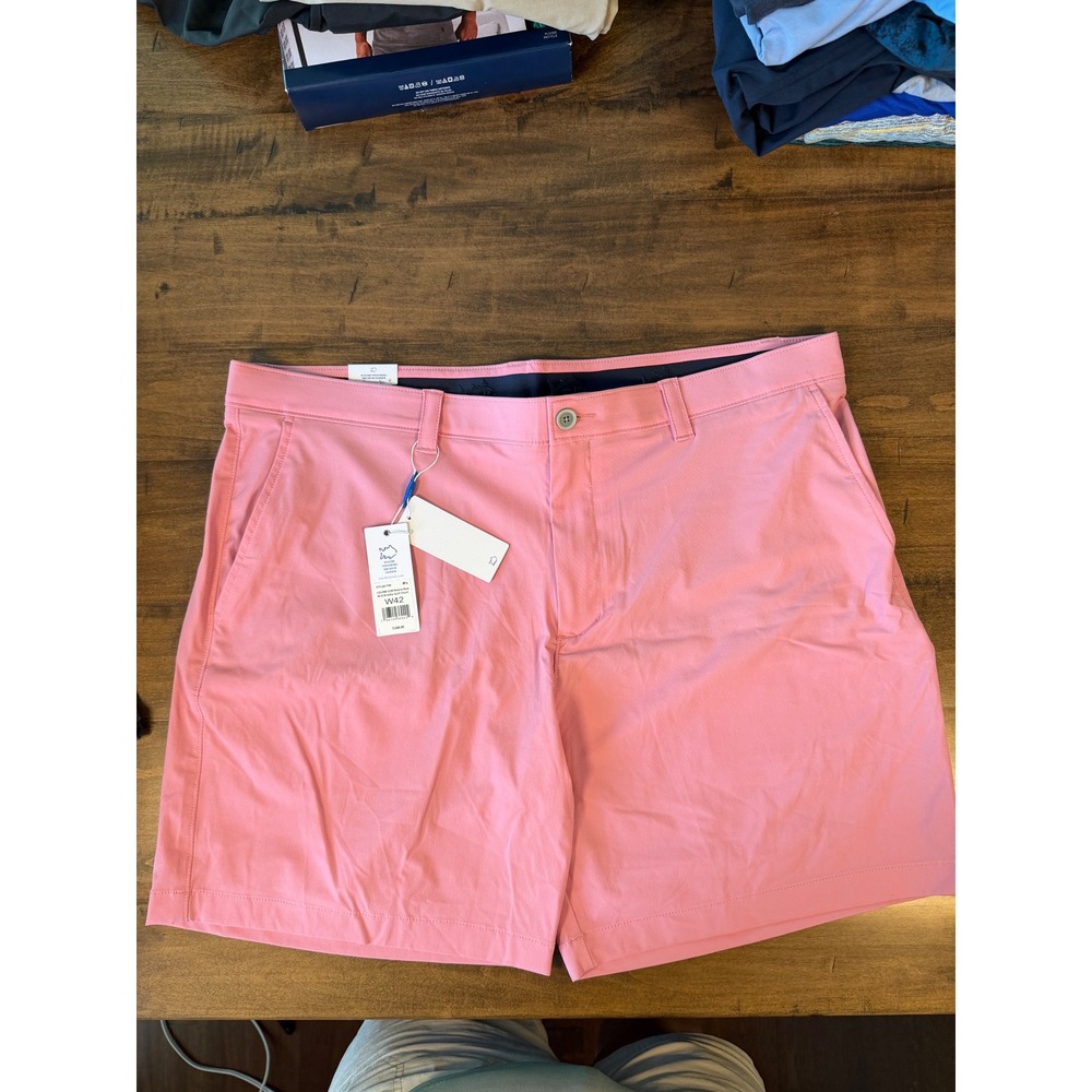 Southern Tide Brrrdie Gulf Shorts Riviera Rose Pink Mens 42 8 Inch Inseam NEW